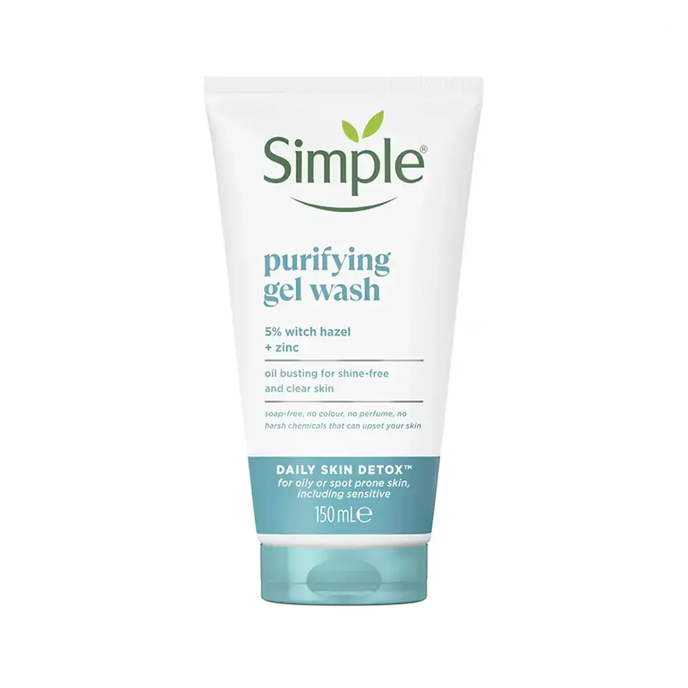 simple-daily-skin-detox-purifying-gel-facial-wash-150ml-6 ژل شستشوی پوست چرب سیمپل مدل Purifying - تصویر 1